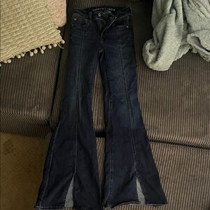 American Eagle Outfitters Navy Flare Jeans